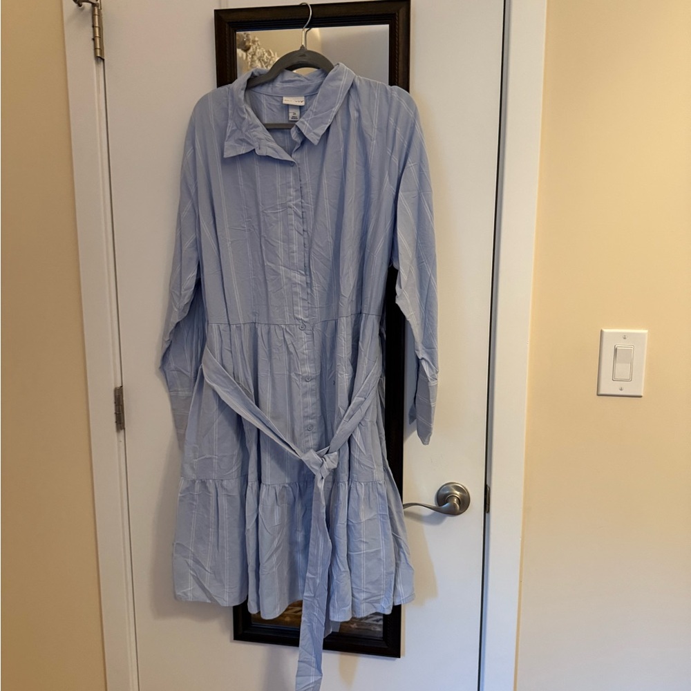 Ava & Viv Light Blue Long Sleeve Dress